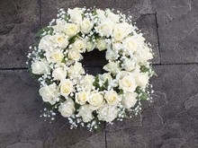 White Rose Wreath